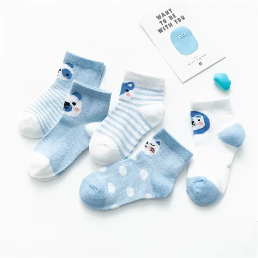 5er-Pack Atmungsaktive Baumwollsocken 0–24 Monate - Image 9