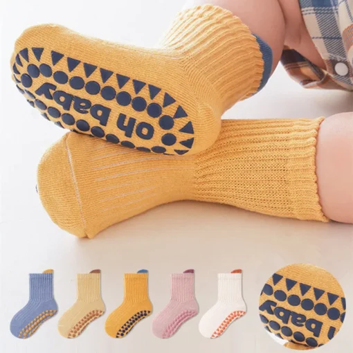 3er-Pack Rutschfeste Baby-Socken aus Baumwolle