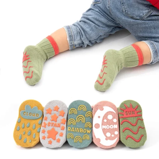 5er-Pack Anti-Rutsch Baby-Socken - Image 3