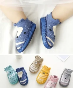 Anti-Rutsch Baby Socken / Hausschuhe mit Gummisohle