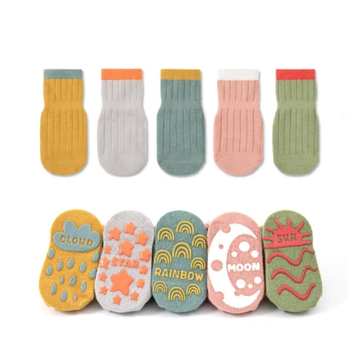 5er-Pack Anti-Rutsch Baby-Socken